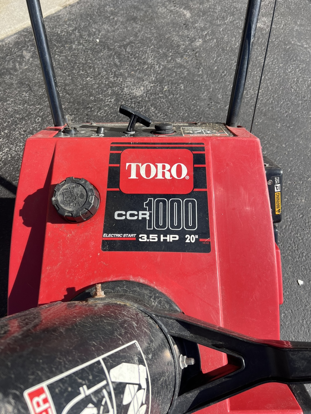 Toro CCR 1000 3.5 HP 20" Power Curve Snowblower - photo 3