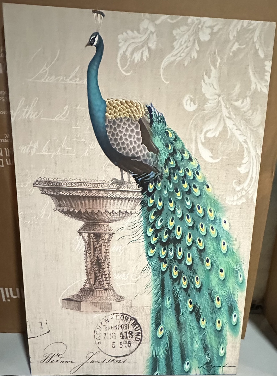 Peacock Wall Art Canvas Print