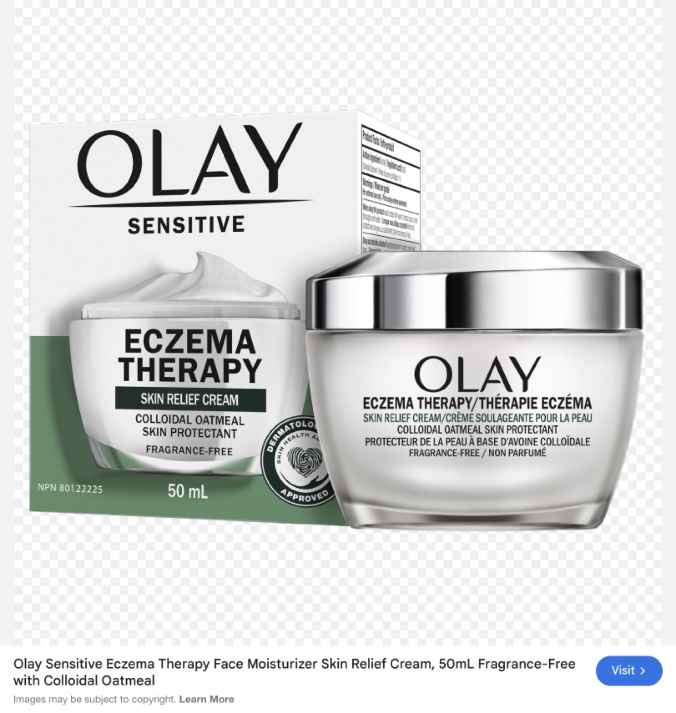 Olay Sensitive Eczema Therapy Skin Relief Cream, 50ml