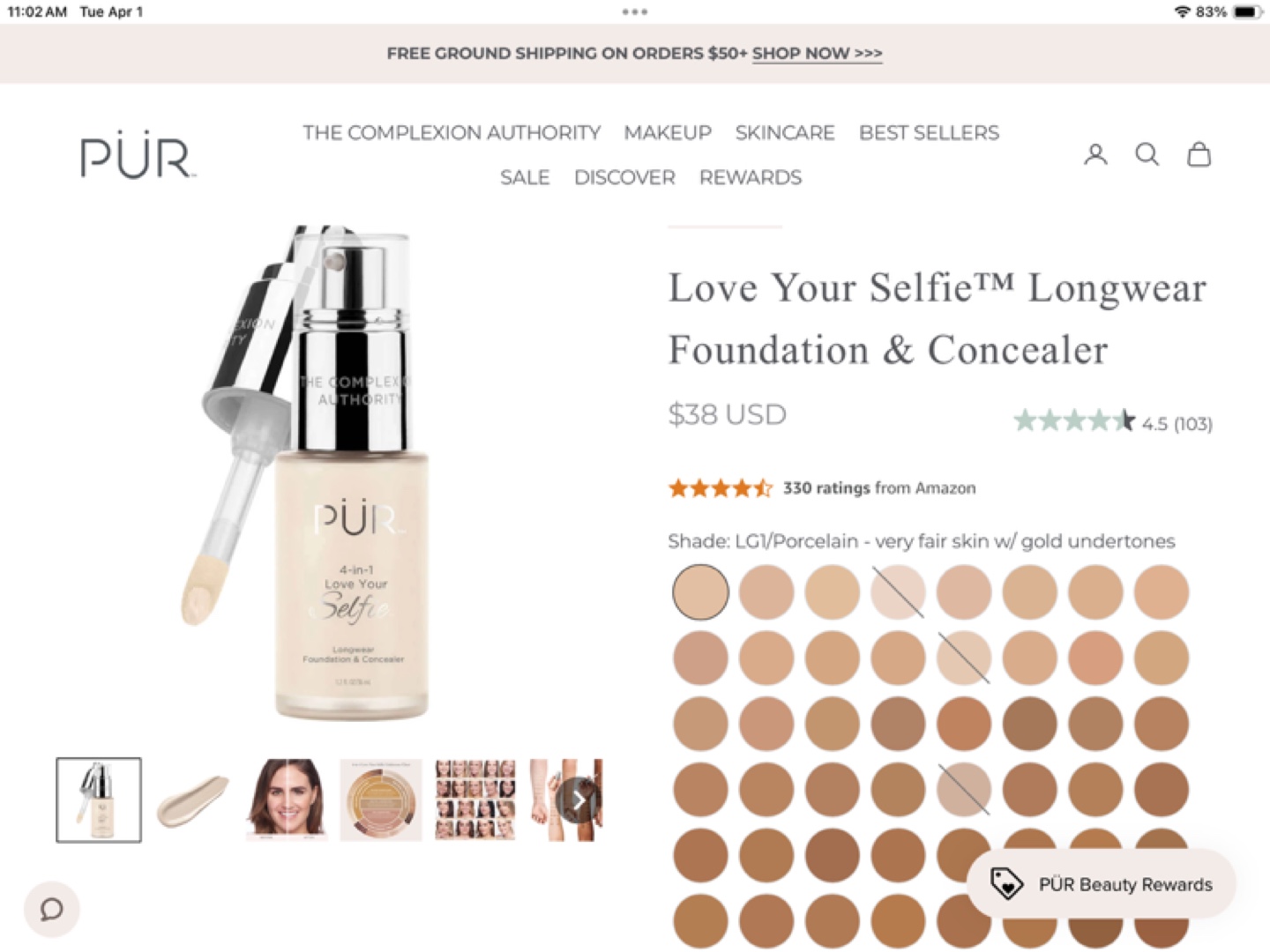 PUR 4-in-1 Love Your Selfie Foundation - photo 3