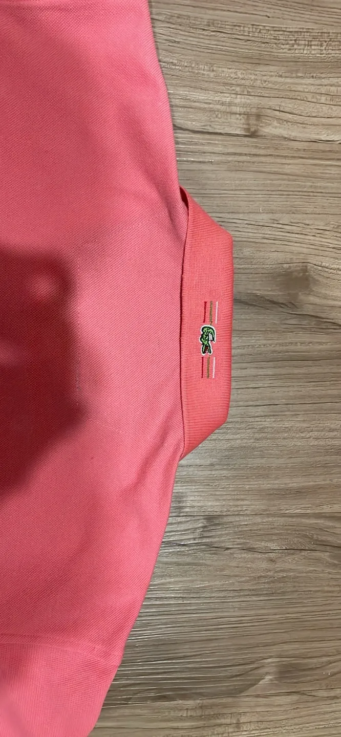 Lacoste Pink Men's Polo Shirt, Size 7, Made in France image indicator(5)
