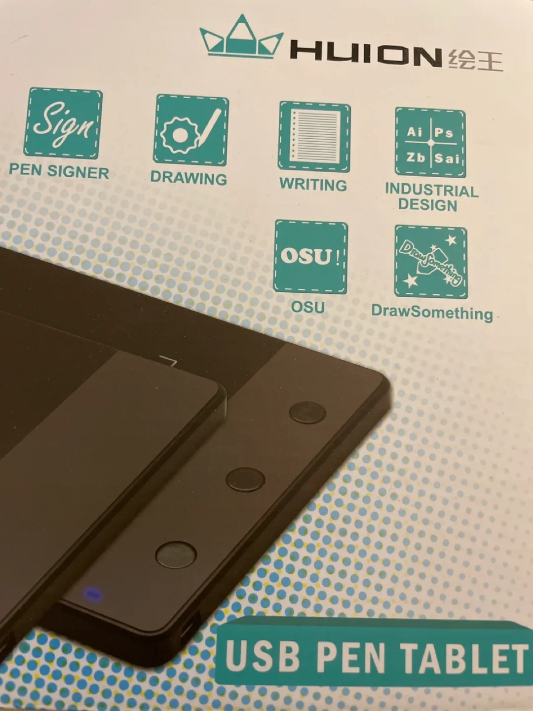 Huion USB Pen Tablet - 2048 Pressure Levels image indicator(2)