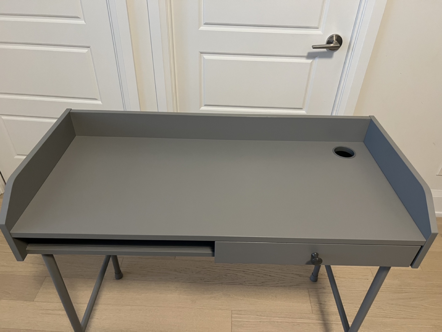 Grey computer Desk with - photo 2