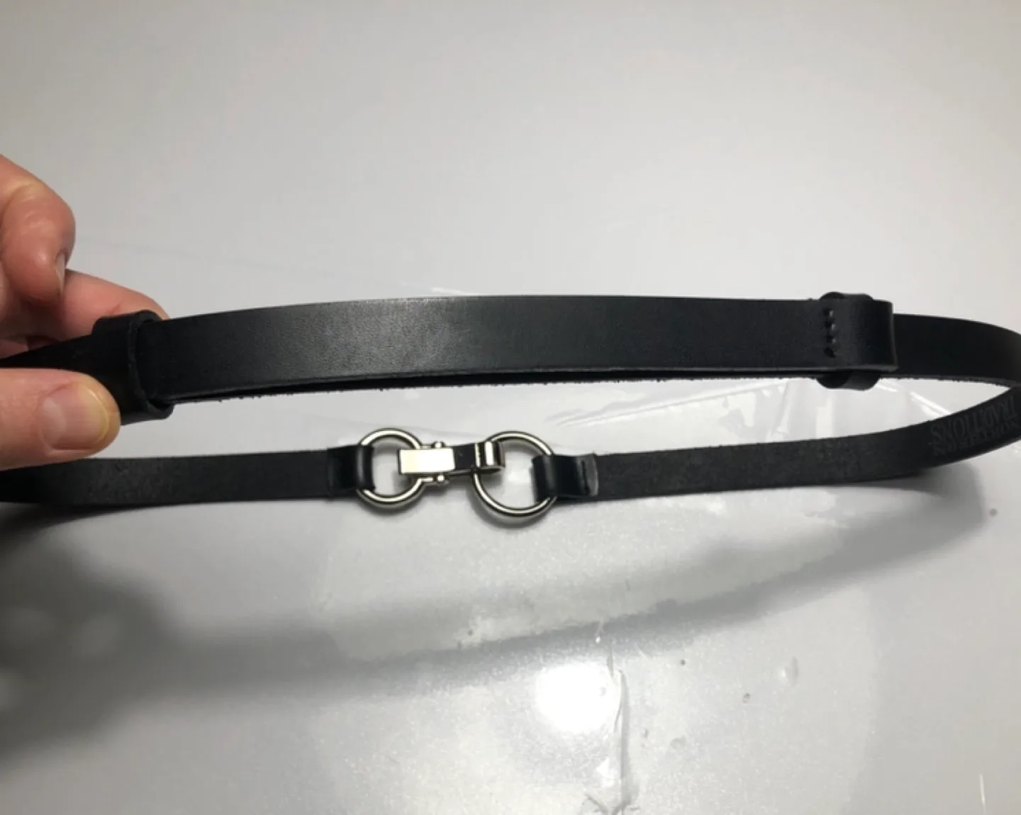 Genuine Leather Horsebit Buckle Belt - Size S image indicator(3)