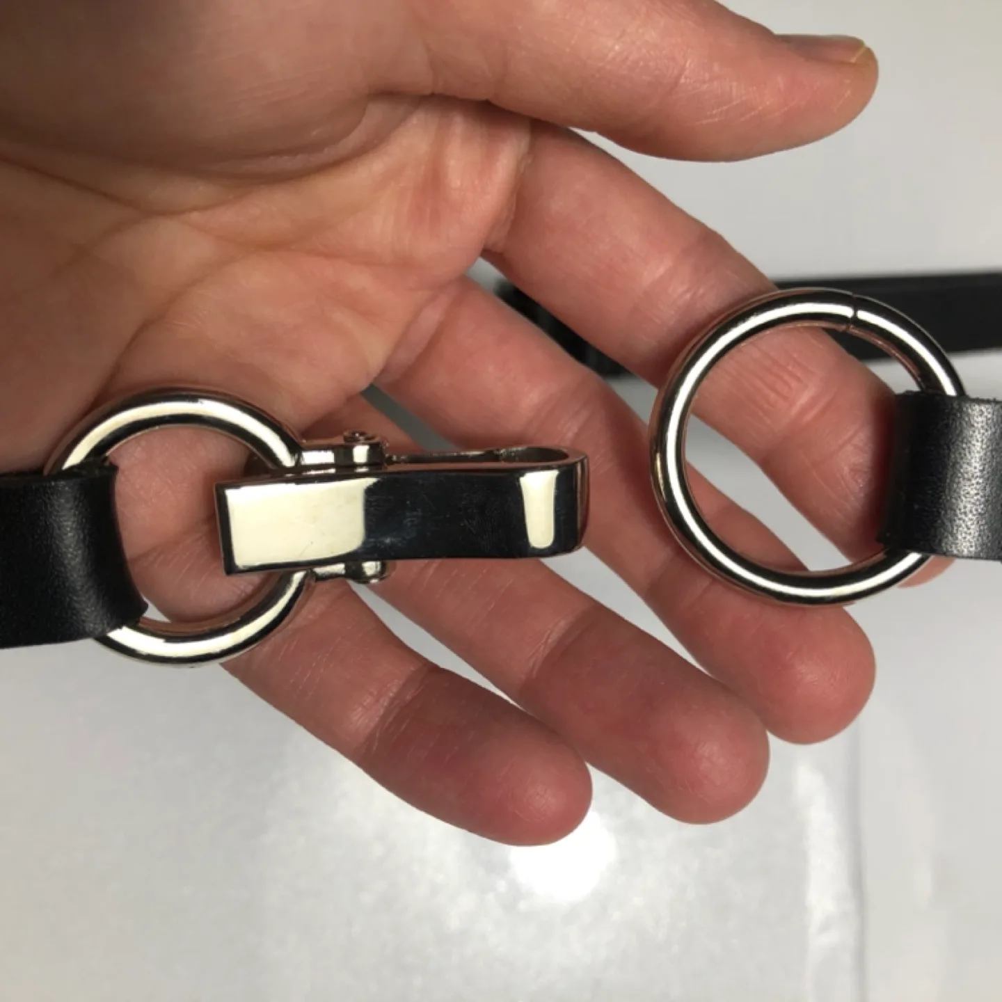 Genuine Leather Horsebit Buckle Belt - Size S image indicator(4)