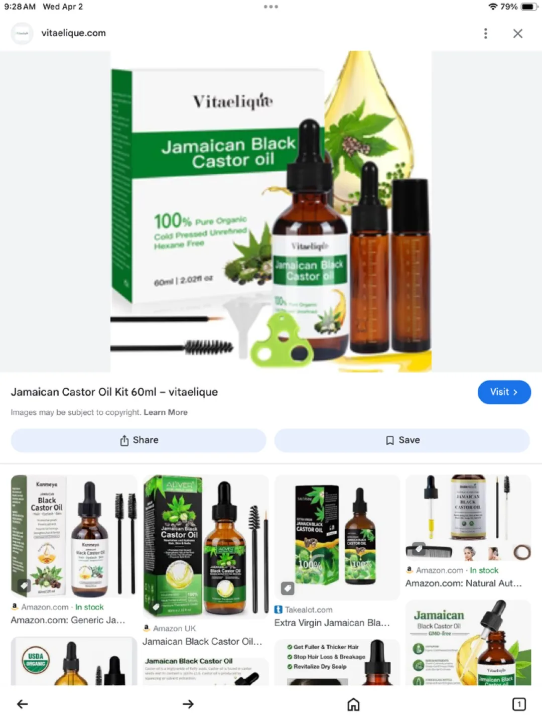 Jamaican Black Castor Oil Kit 60ml - Vitaliquite image indicator(2)