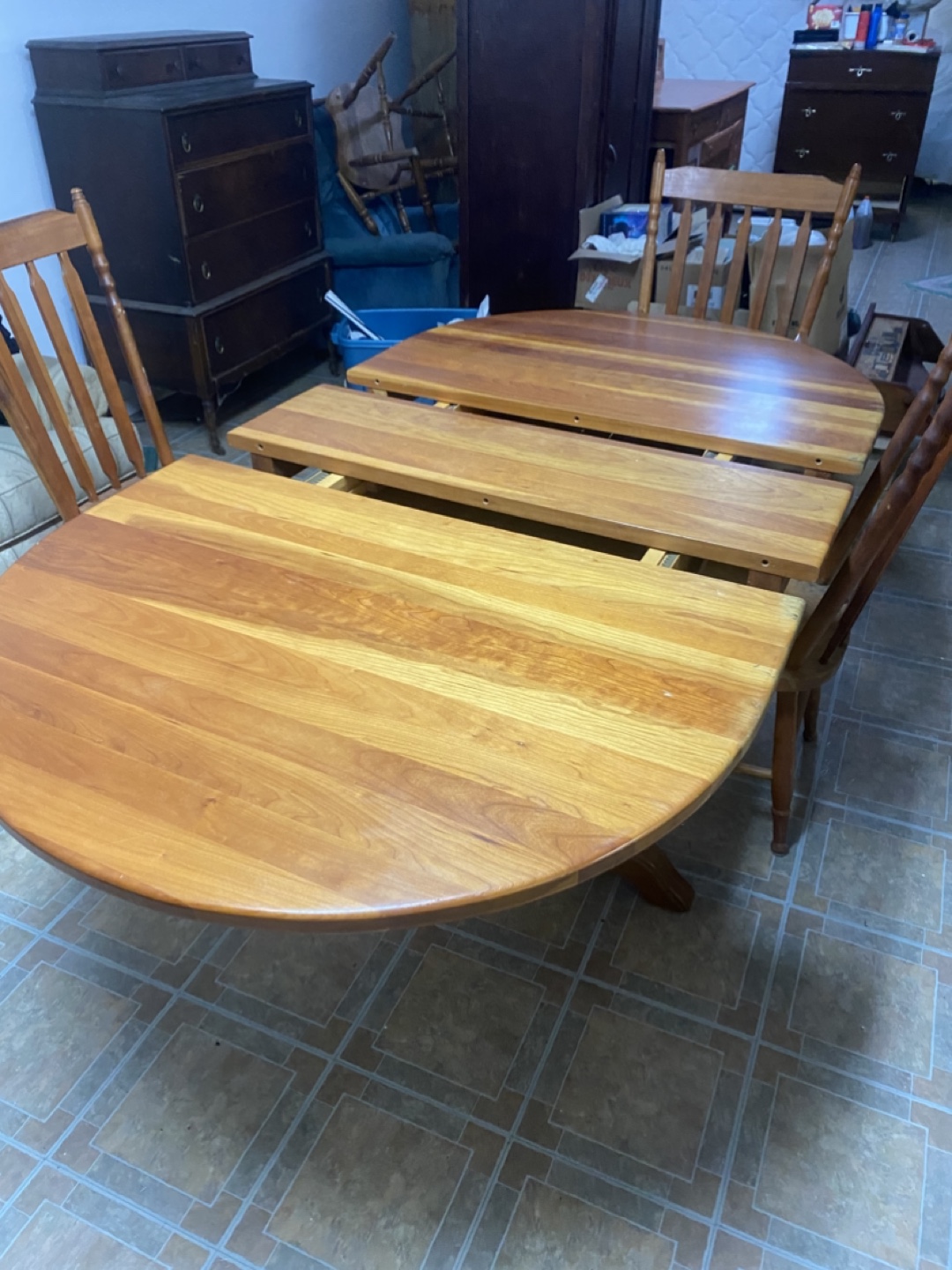 Oval Wood Dining Table Set with 4 Chairs - photo 4