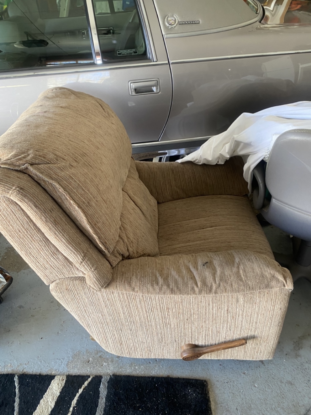 Recliner Chair - Beige Fabric