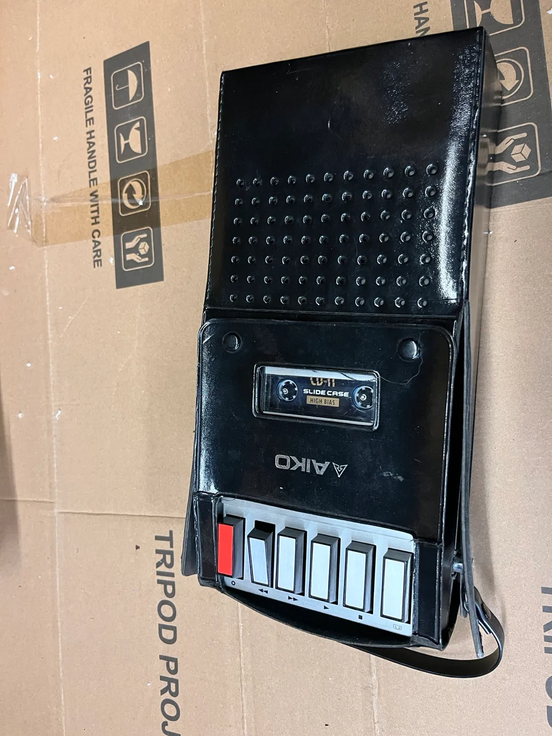 Vintage Aiko Cassette Recorder with Carrying Case image indicator(2)