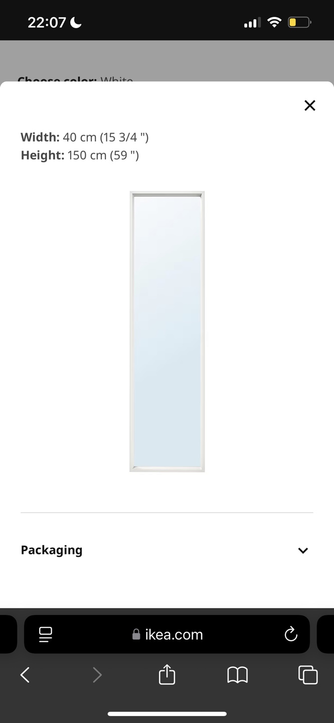 IKEA Full-Length Mirror - White - photo 2