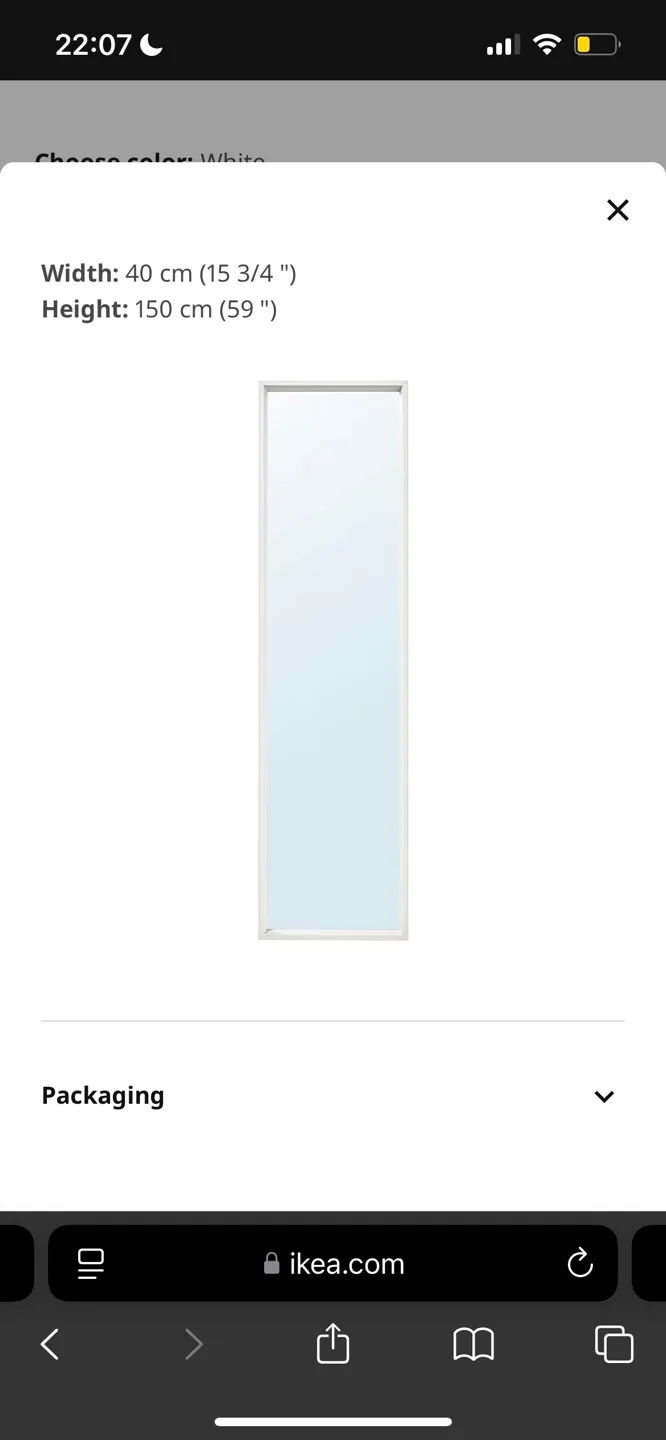 IKEA Full-Length Mirror - White image indicator(2)