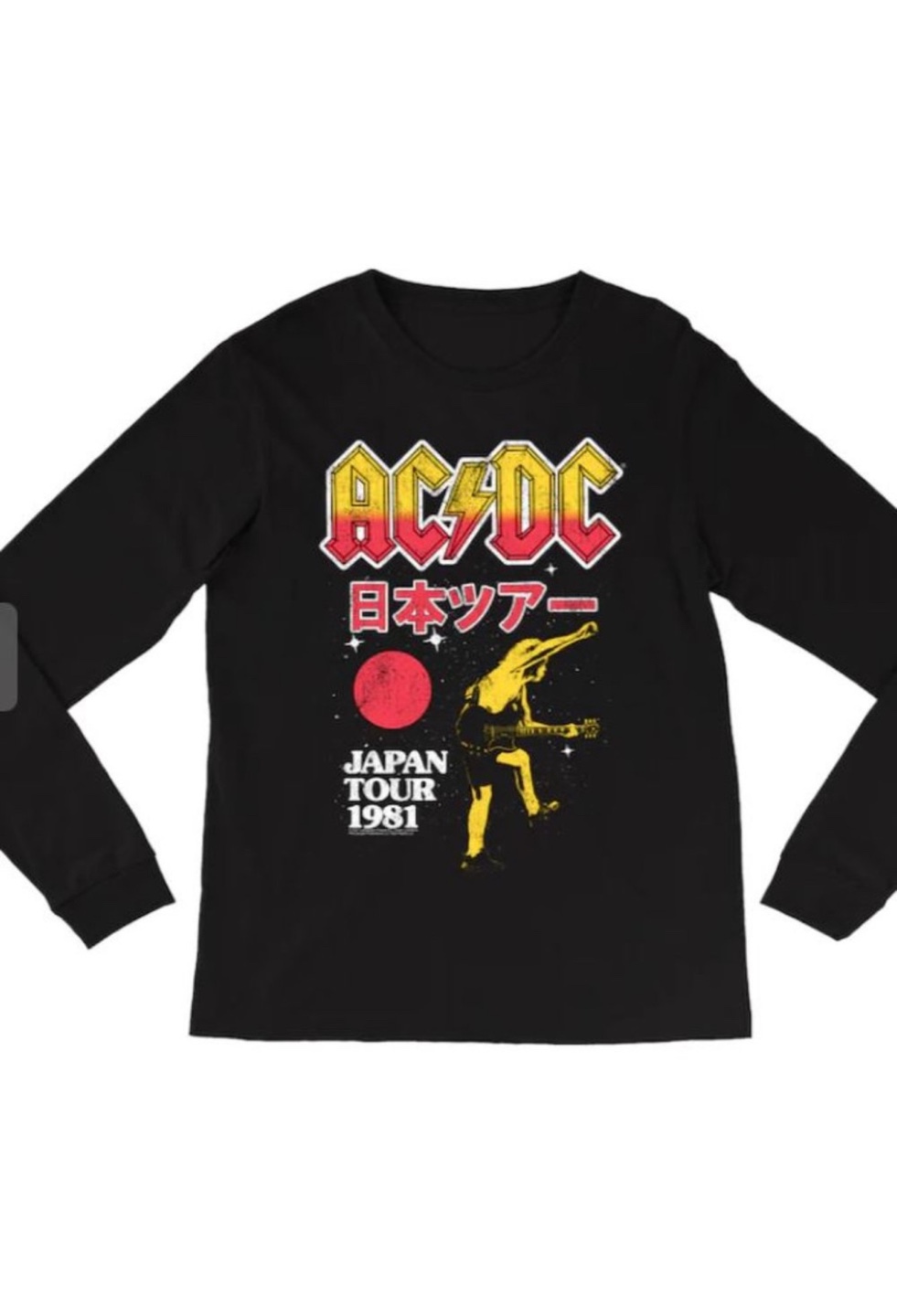 AC/DC Japan Tour 1981 Youth Long Sleeve Shirt