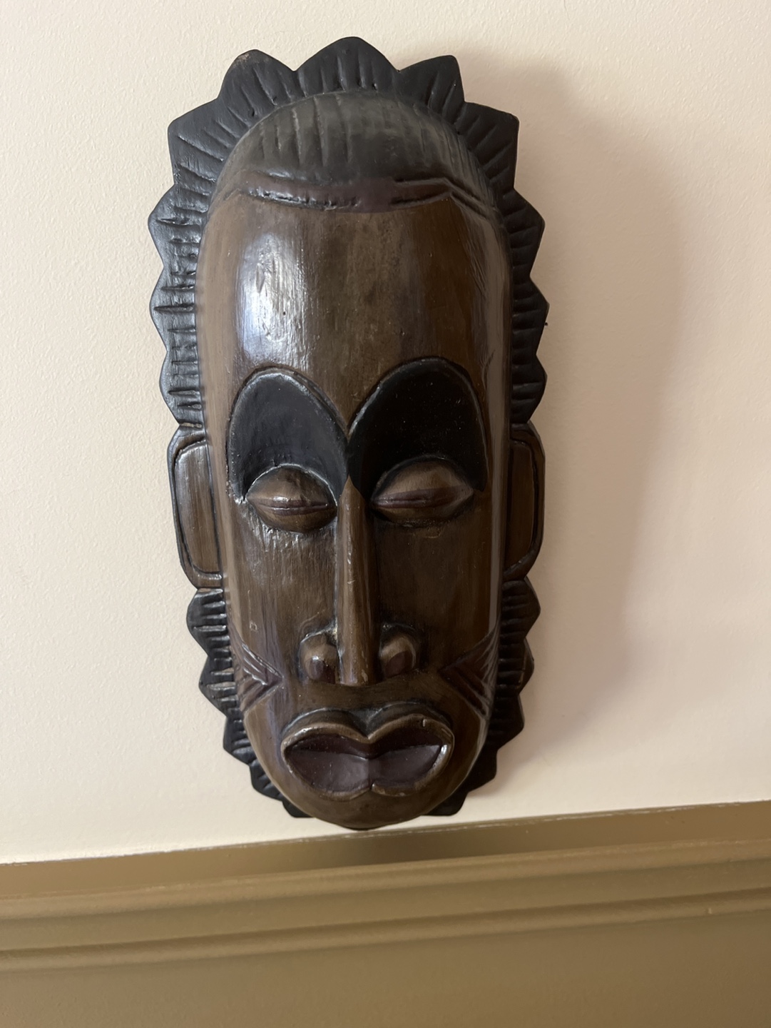 Pair of African-style Wooden Masks - photo 2