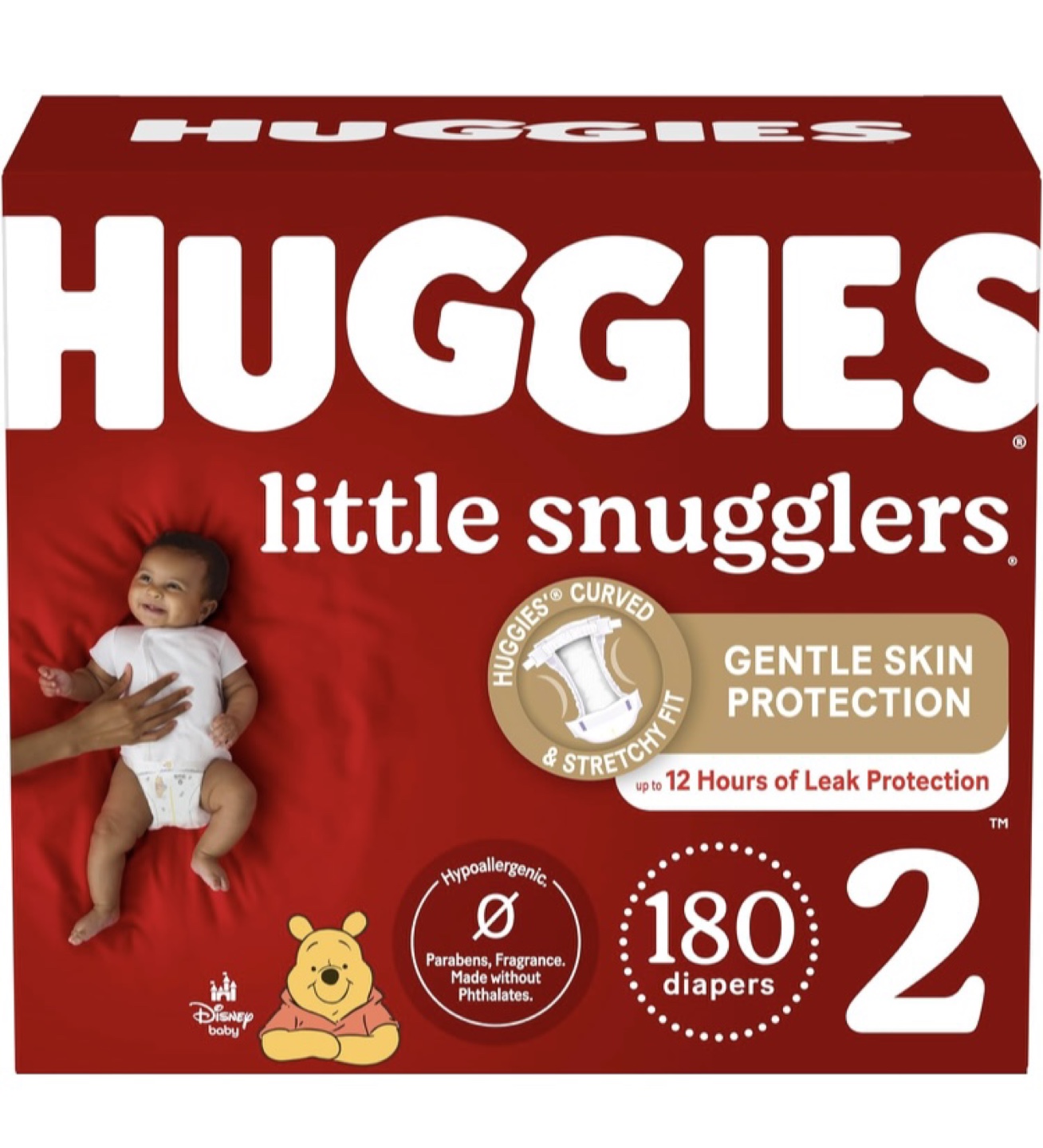 Huggies Little Snugglers Diapers - Size 2 - 180 Count (3 x 60)