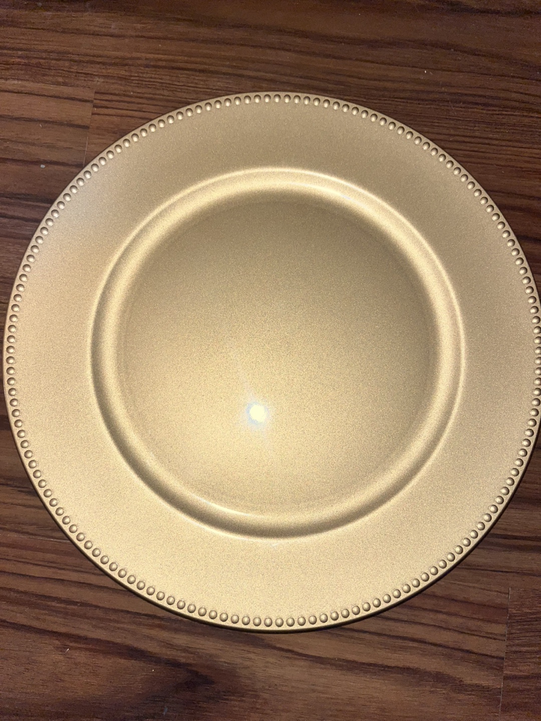 Set of 6 Gold Charger Plates