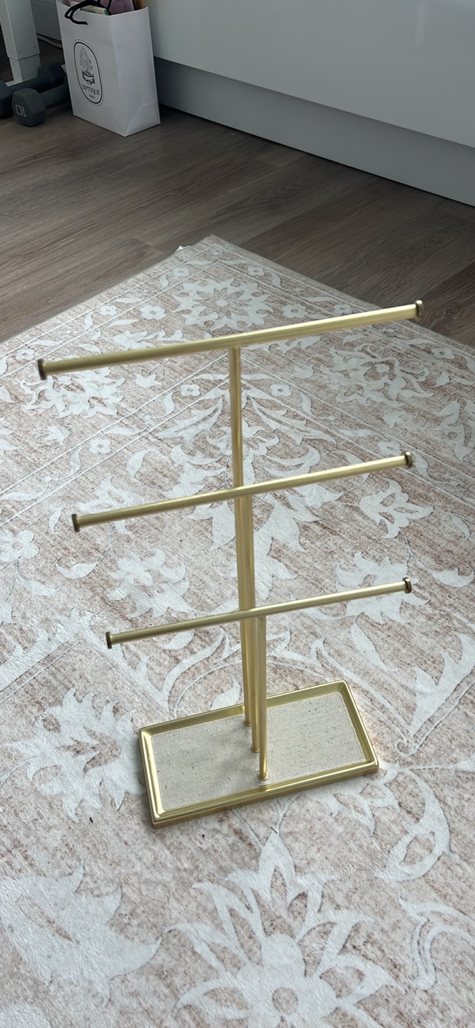 Gold Jewelry Organizer Set - Bracelet Stand & Necklace Holder - photo 3