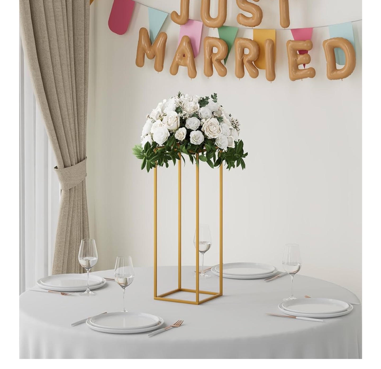 Geometric Gold Flower Stands (Set of 4) - photo 3