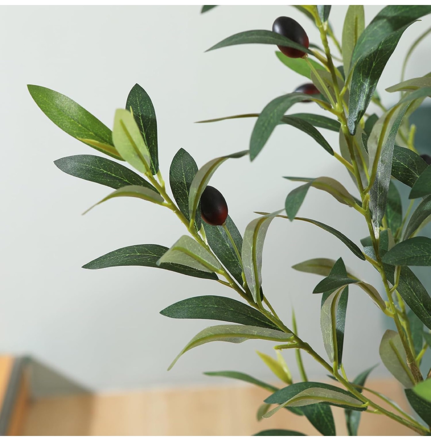 5ft Artificial Olive Tree in White Pot - photo 2