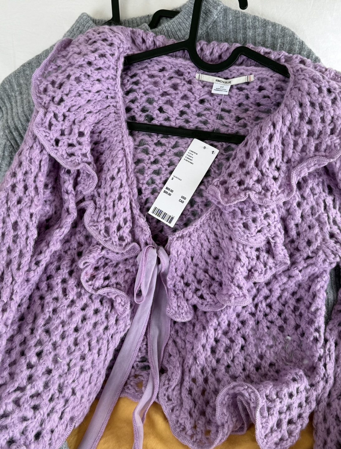 Lavender Crochet Cardigan - Size Small - photo 2