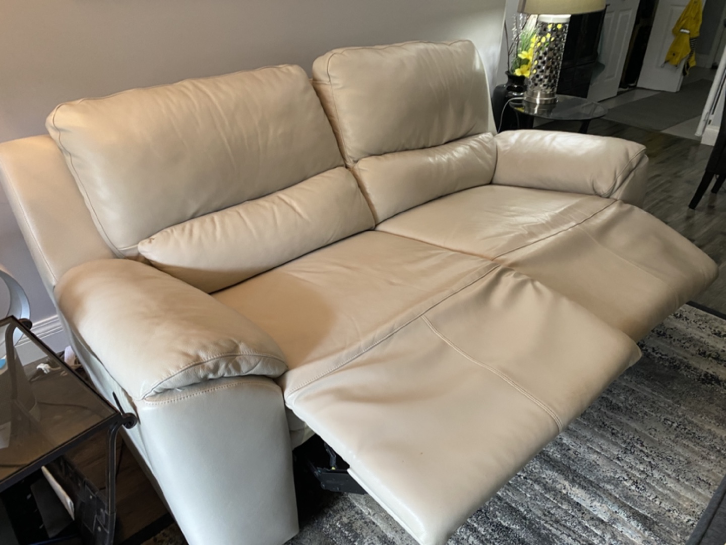 Reclining Leather Sofa electric - photo 4