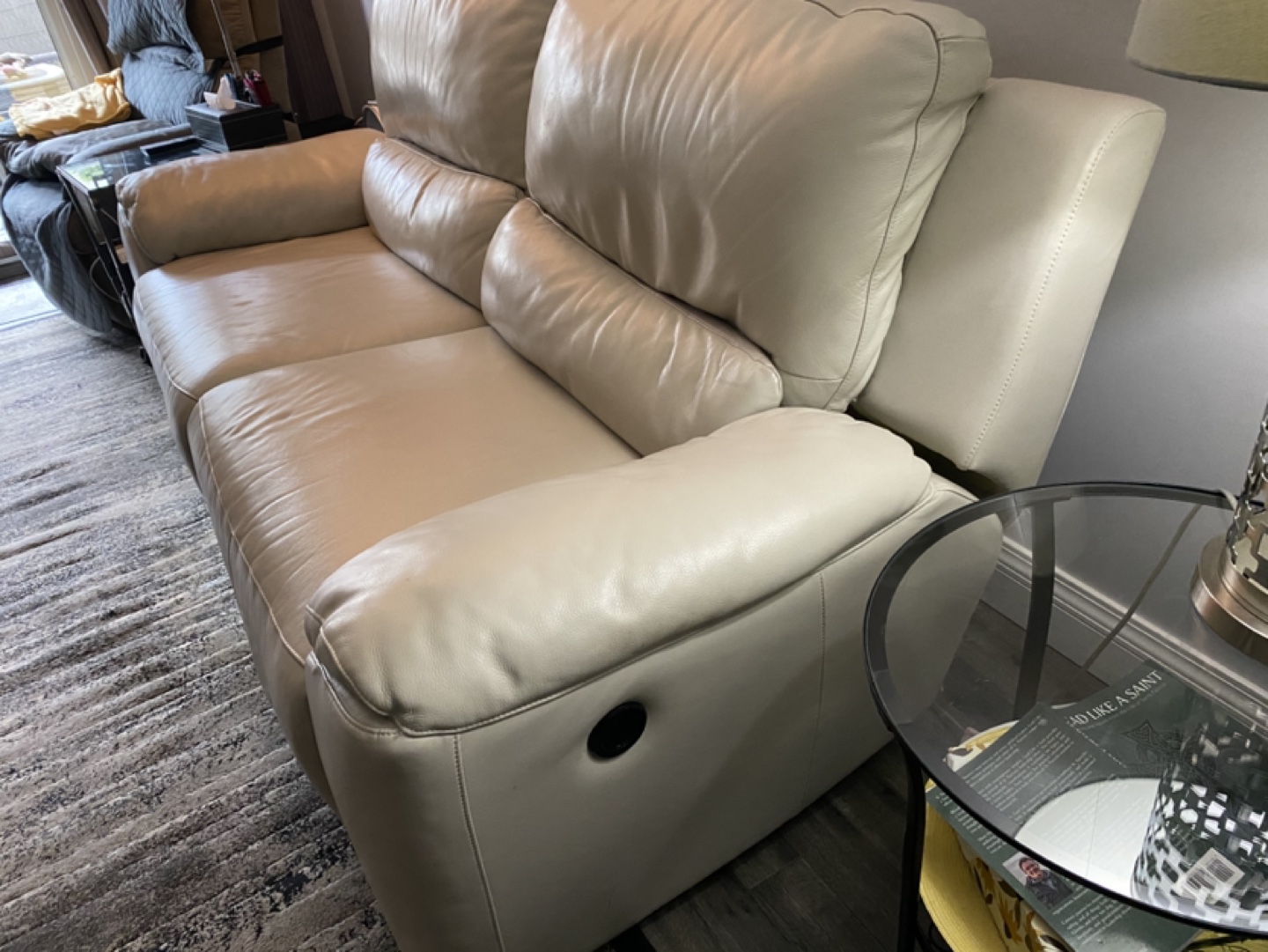 Reclining Leather Sofa electric - photo 3