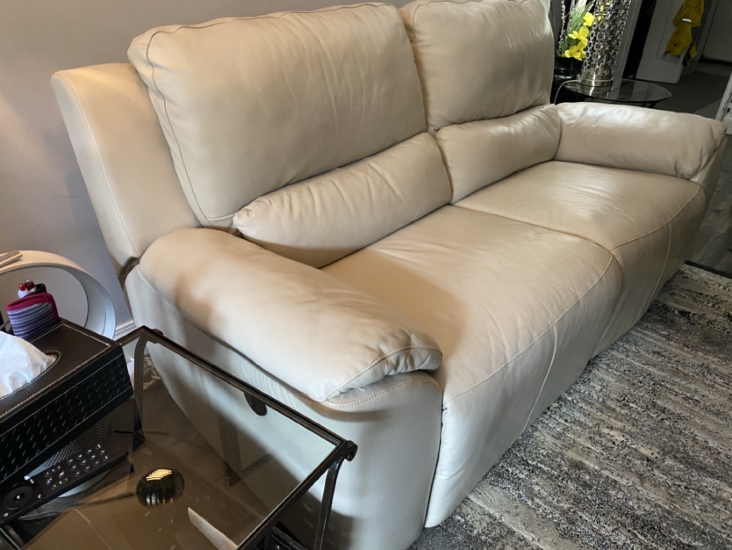 Reclining Leather Sofa electric - photo 2