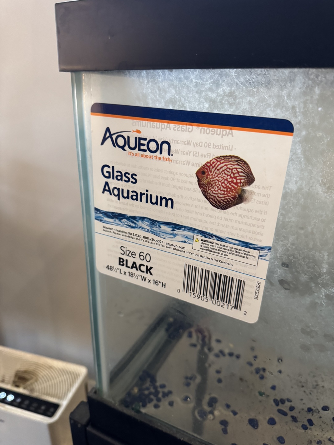 Aqueon 60 Gallon Glass Aquarium with Stand