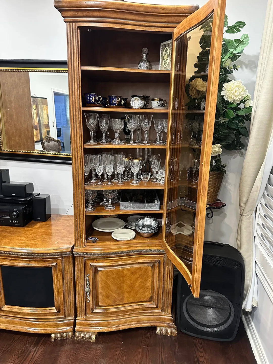 Vintage Oak wood Wall Unit image indicator(3)