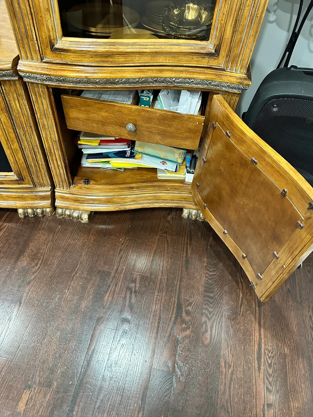 Vintage Oak wood Wall Unit image indicator(4)