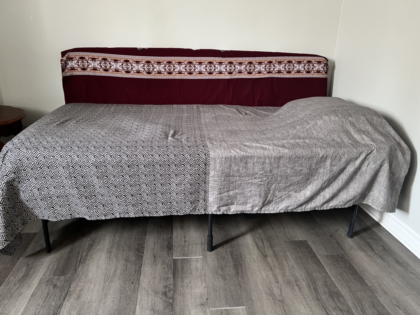 Single Mattress and Metal Frame