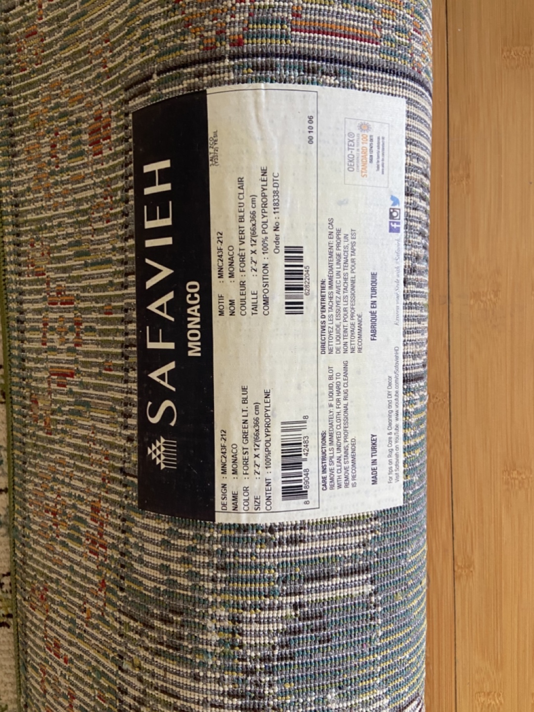 SAFAVIEH Monaco Runner Rug - Forest Green - photo 3