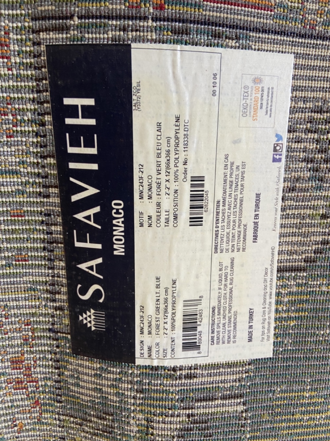 SAFAVIEH Monaco Runner Rug - Forest Green - photo 4