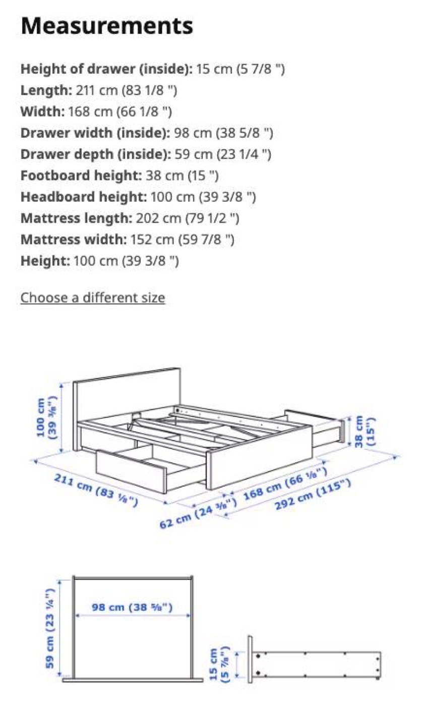 IKEA MALM QUEEN Bed Frame with Storage - photo 5