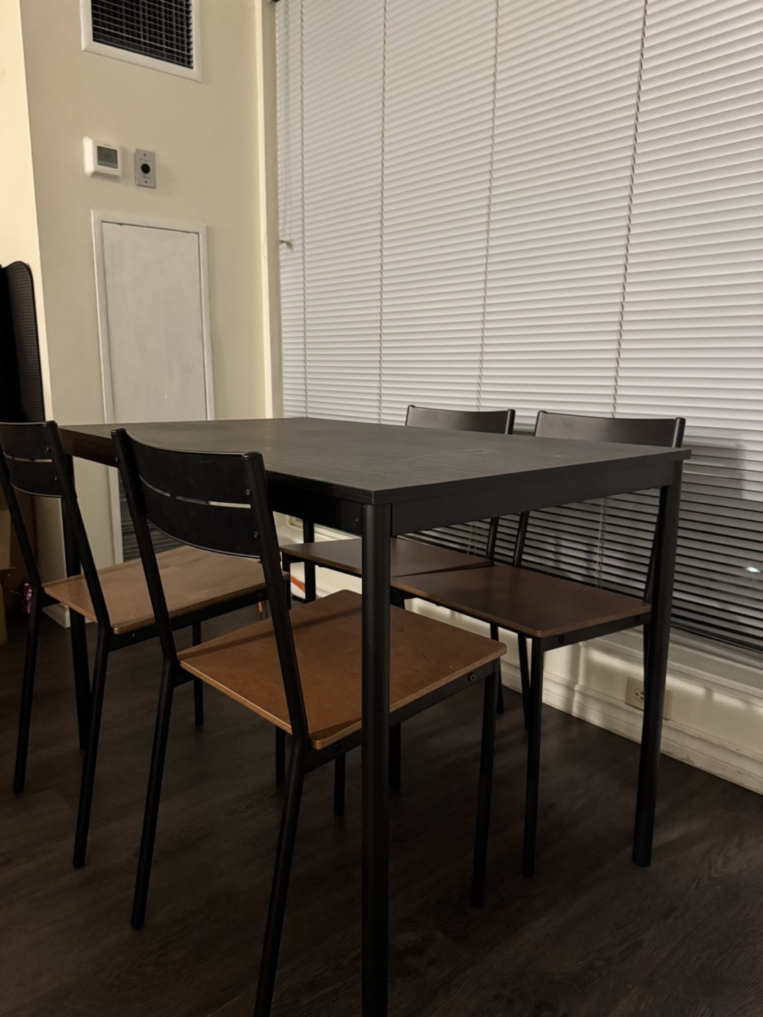 Black Dining Table Set with Four Chairs - photo 2