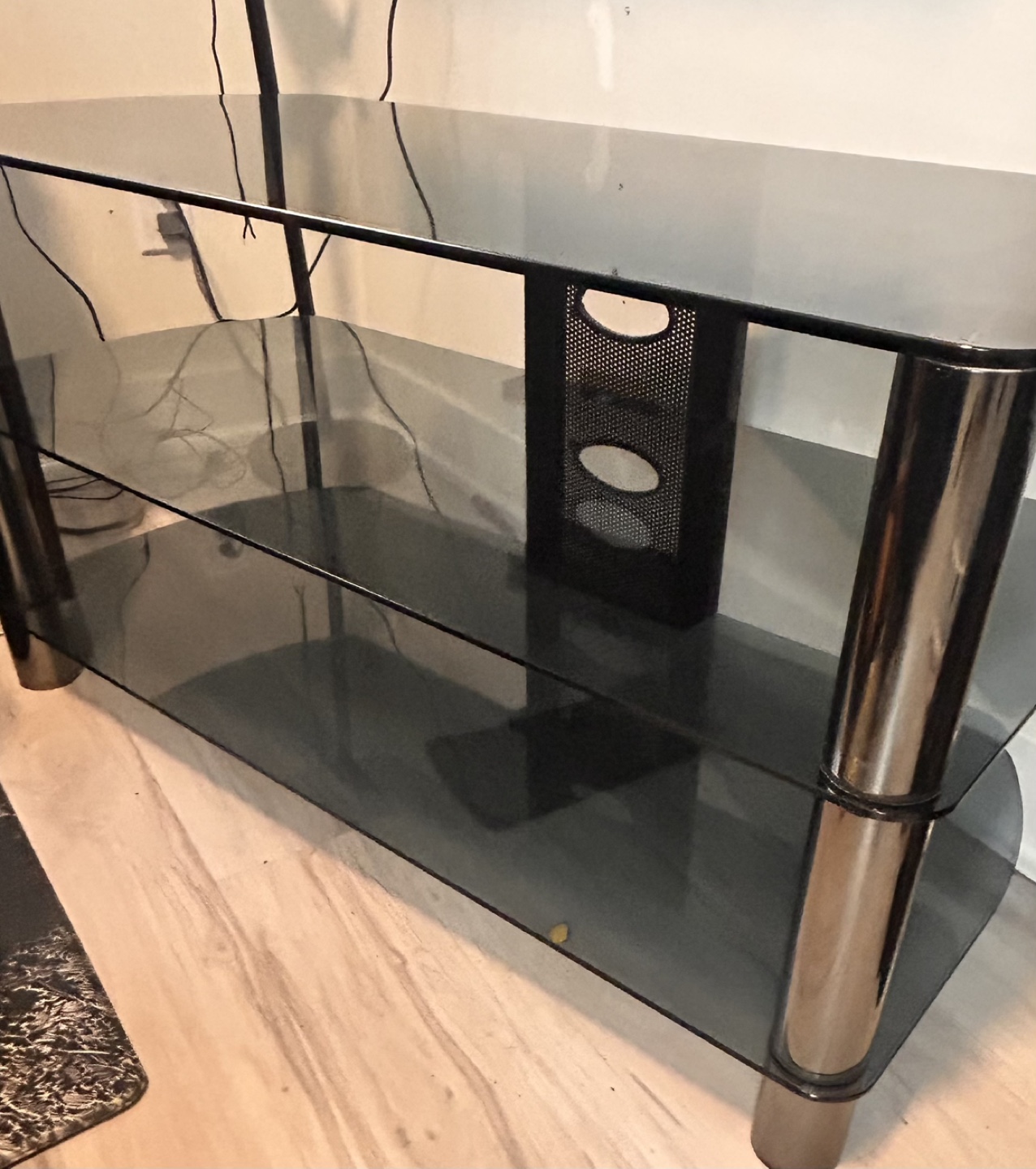 Glass TV stand
