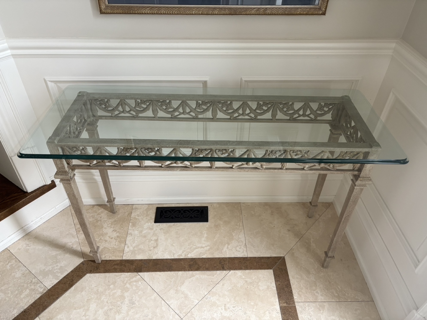Elegant Glass-Top Console Table - photo 3