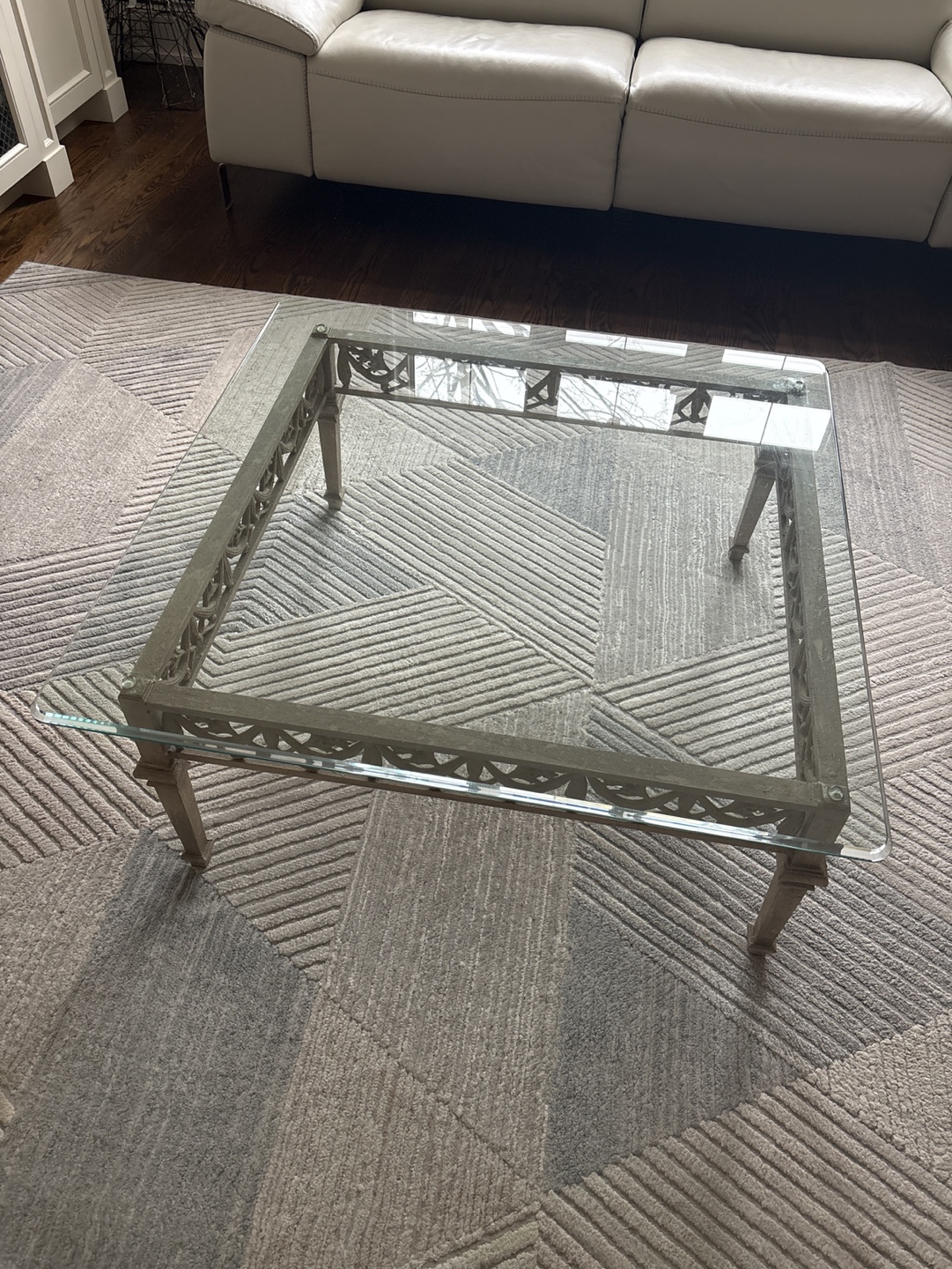 Ornate Glass Top Coffee Table - photo 3