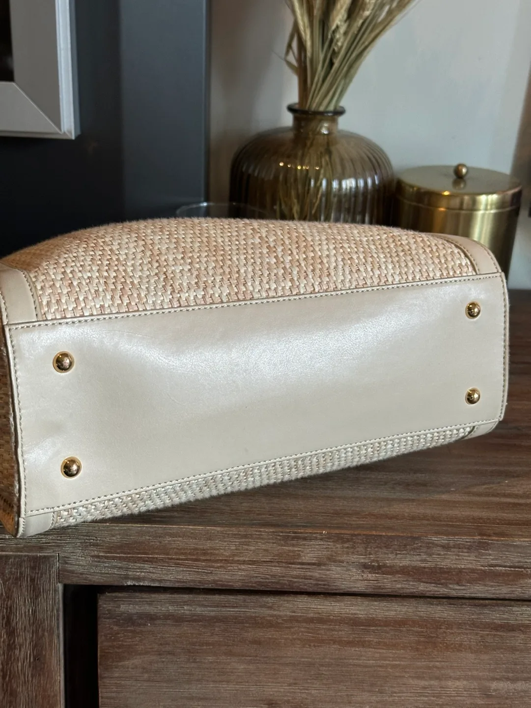 Lauren Ralph Lauren Raffia Tote Bag image indicator(2)