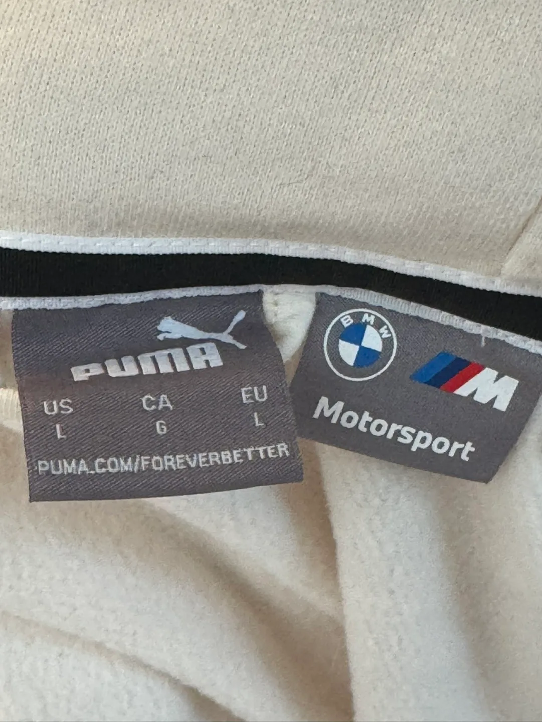 BMW Motorsport x Puma Cream Zip-Up Hoodie image indicator(6)