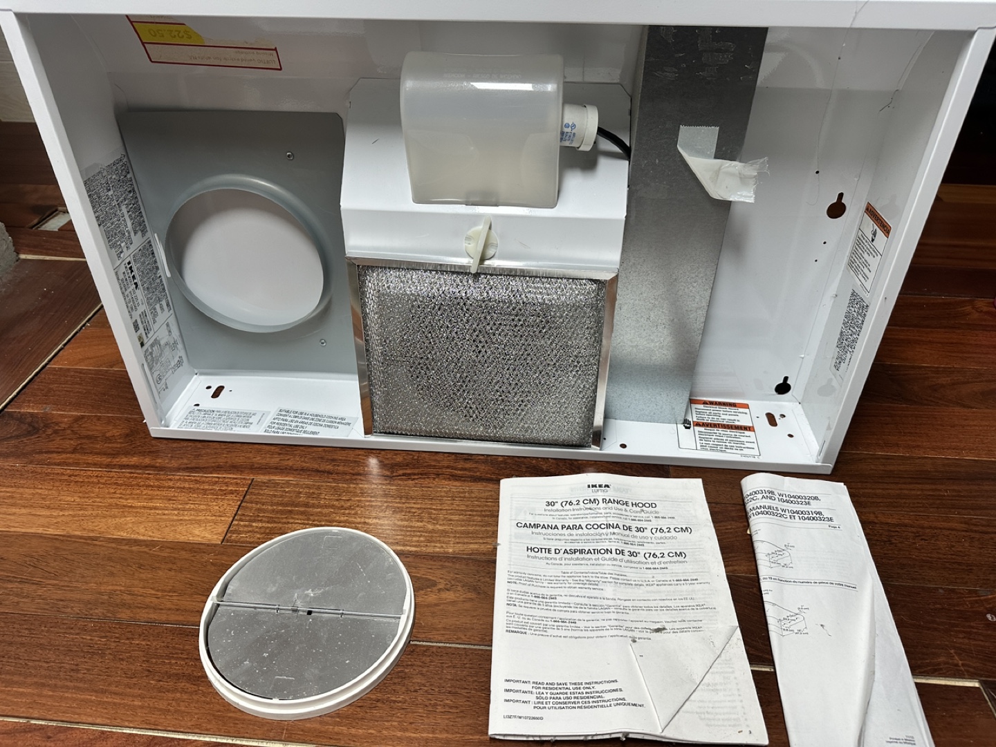 IKEA 30" White Range Hood - LUFTIG - photo 4