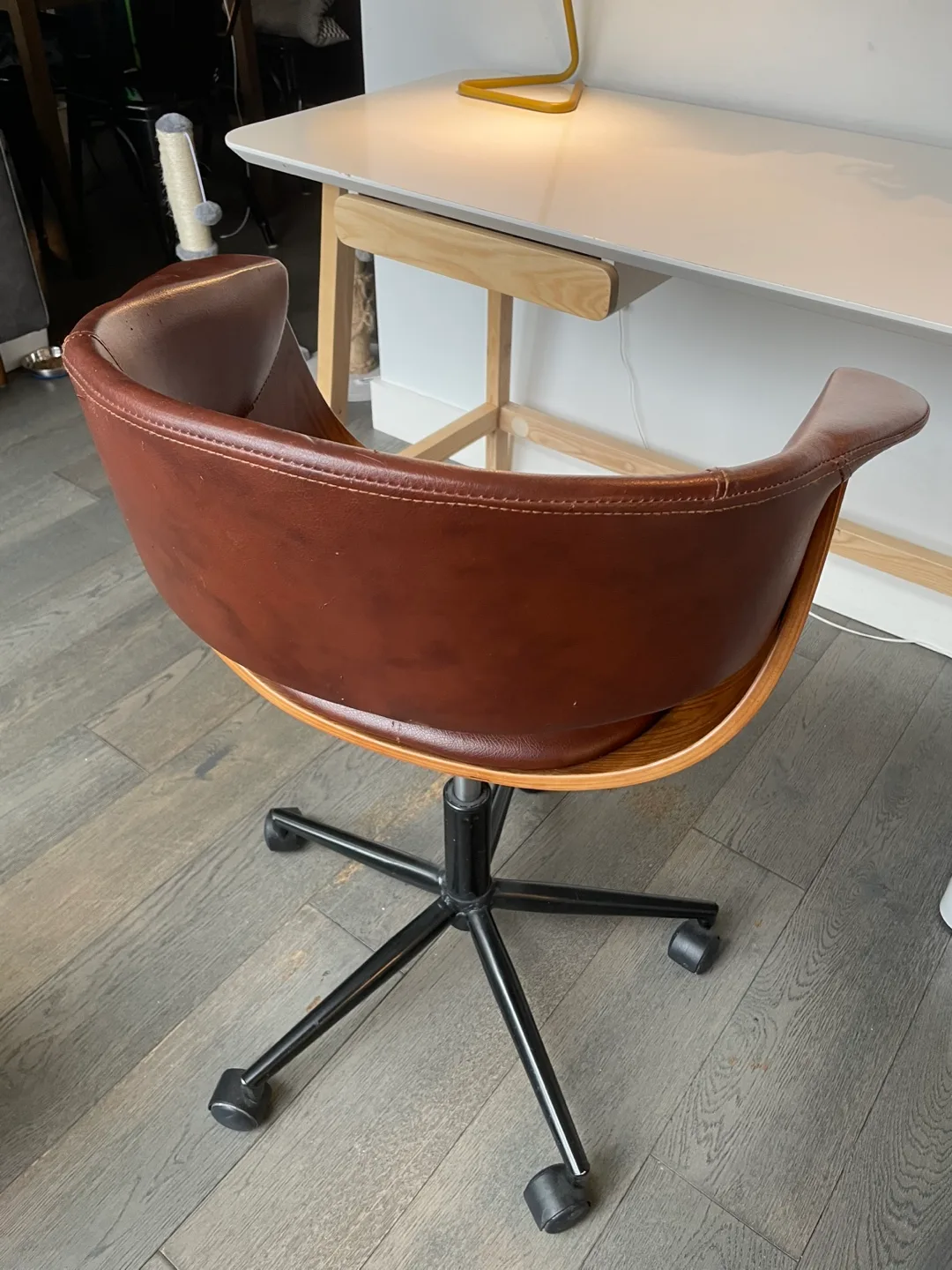 Brown Swivel Office Chair image indicator(3)