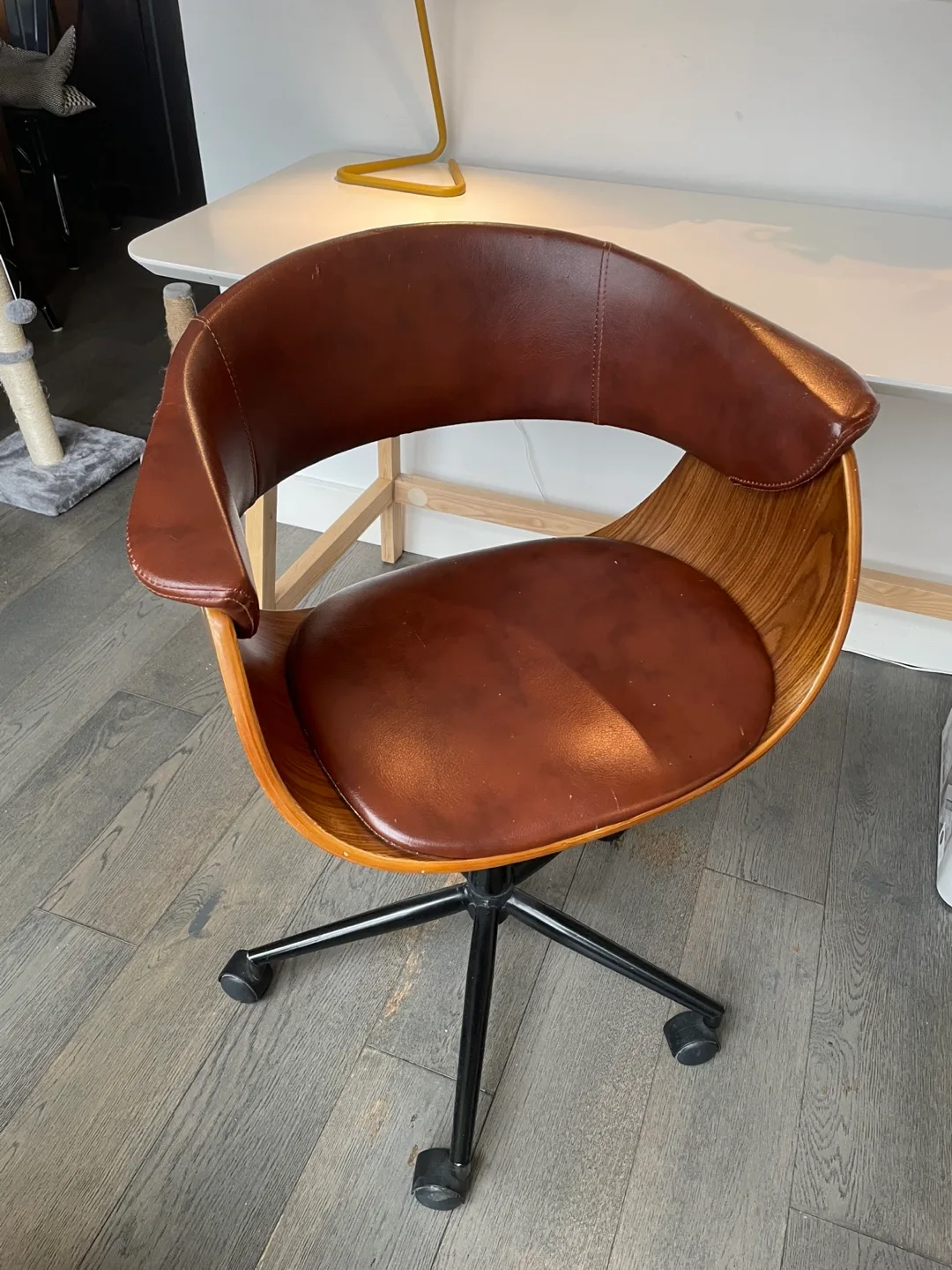 Brown Swivel Office Chair image indicator(2)