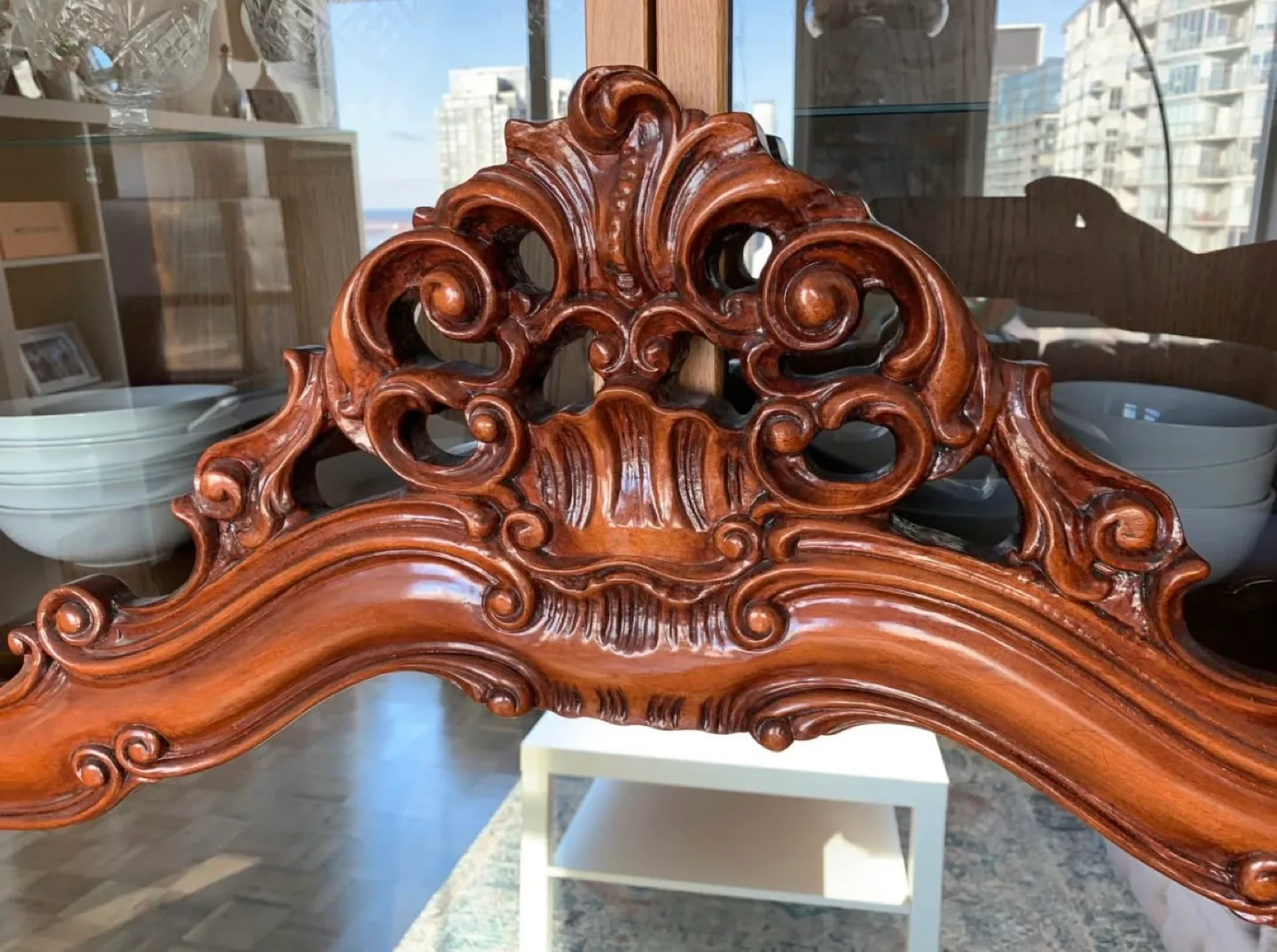 Ornate Vintage Wooden Mirror image indicator(2)