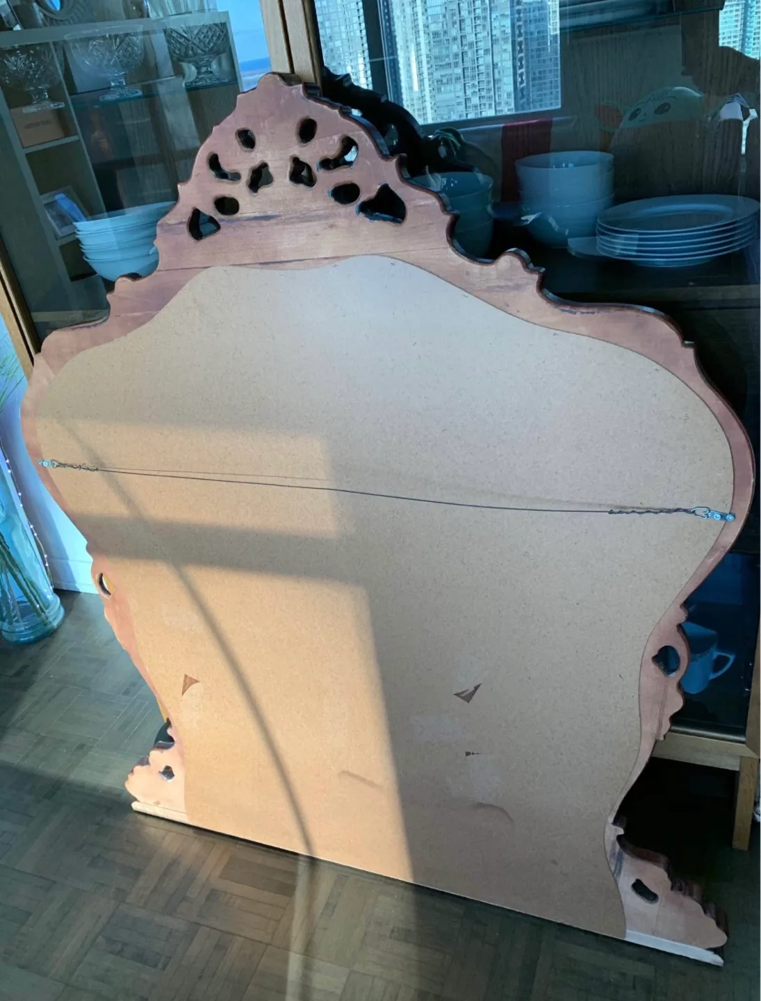 Ornate Vintage Wooden Mirror image indicator(3)