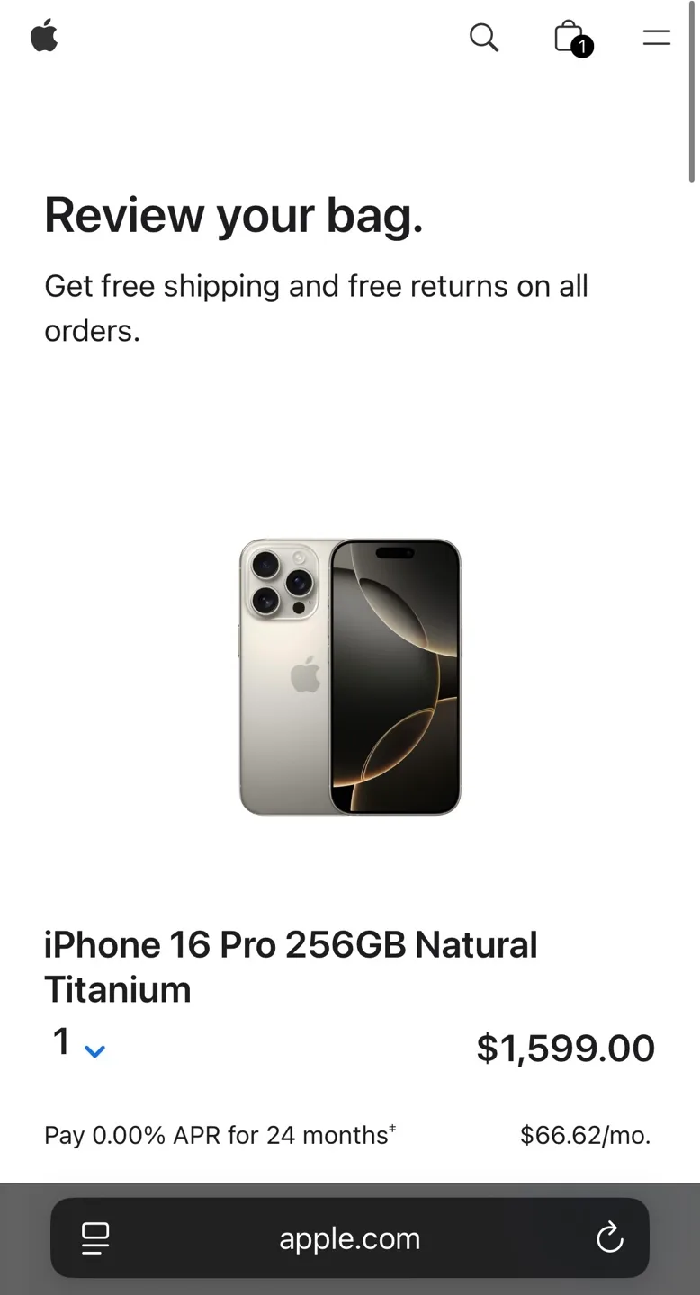 LIKE NEW! iPhone 16 PRO 256GB Natural Titanium - MSRP $1806.87 image indicator(10)