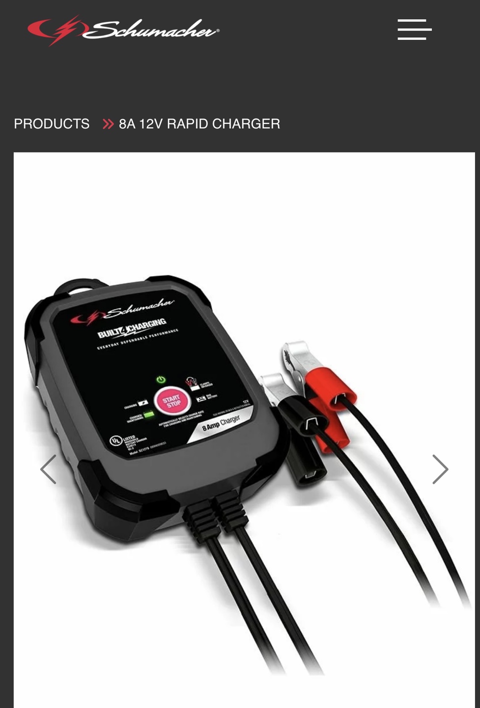 Schumacher SC1302 8 Amp 12V Rapid Charger - photo 4
