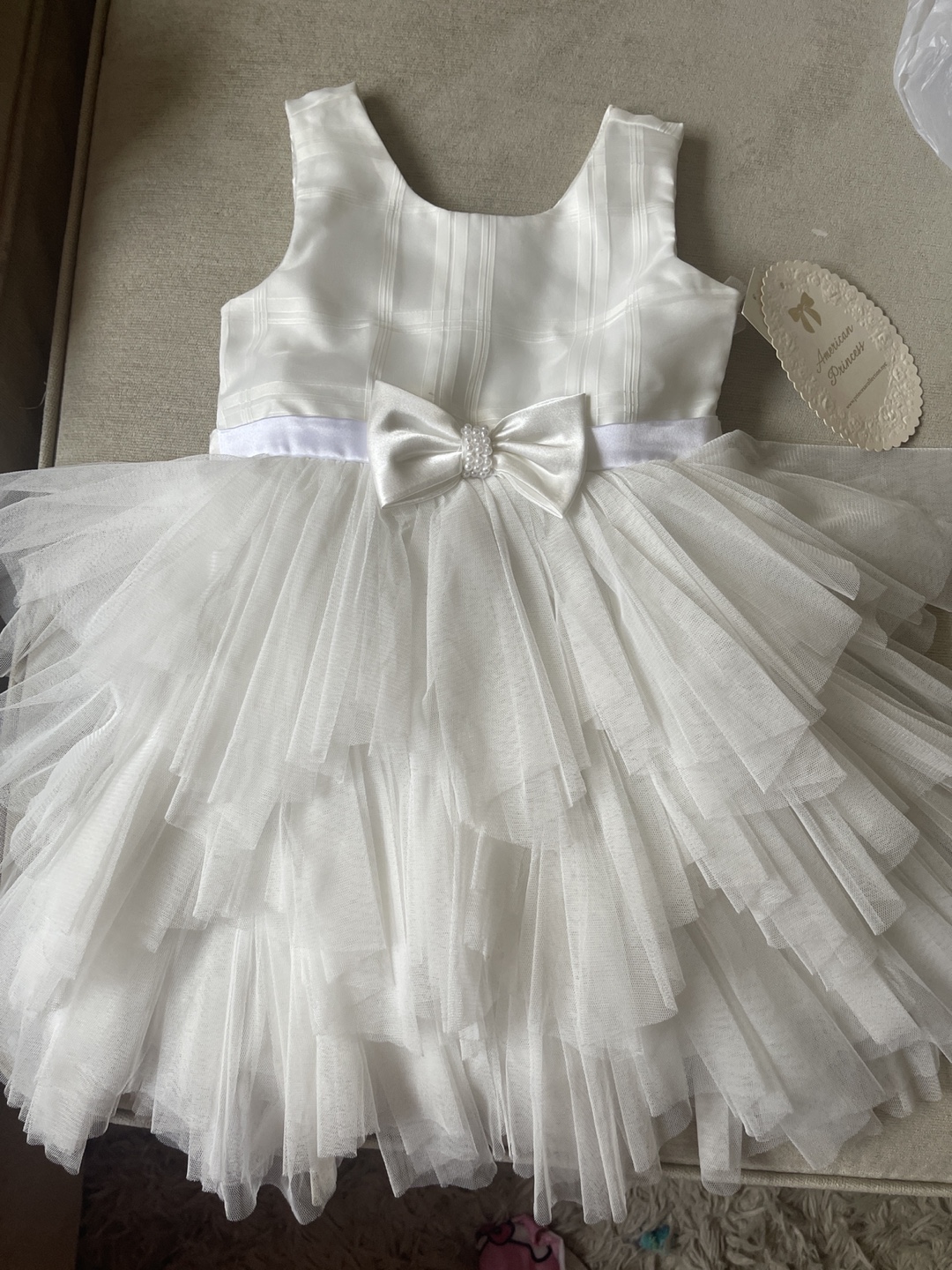 Adorable White Tulle Girl's Dress 2T