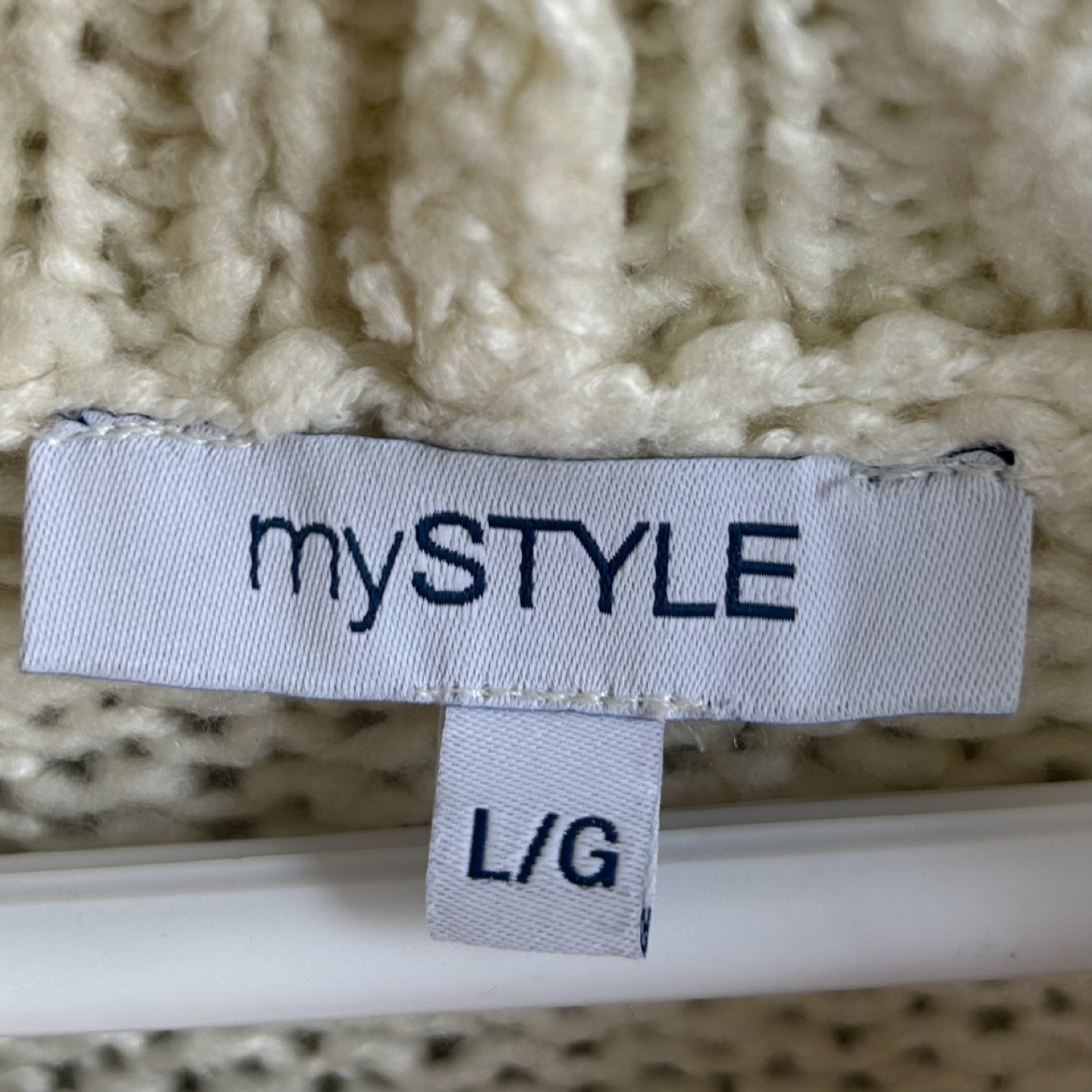 MyStyle Knit Cowl Neck Oversized Long Sleeve Sweater Womens Sz L - photo 5