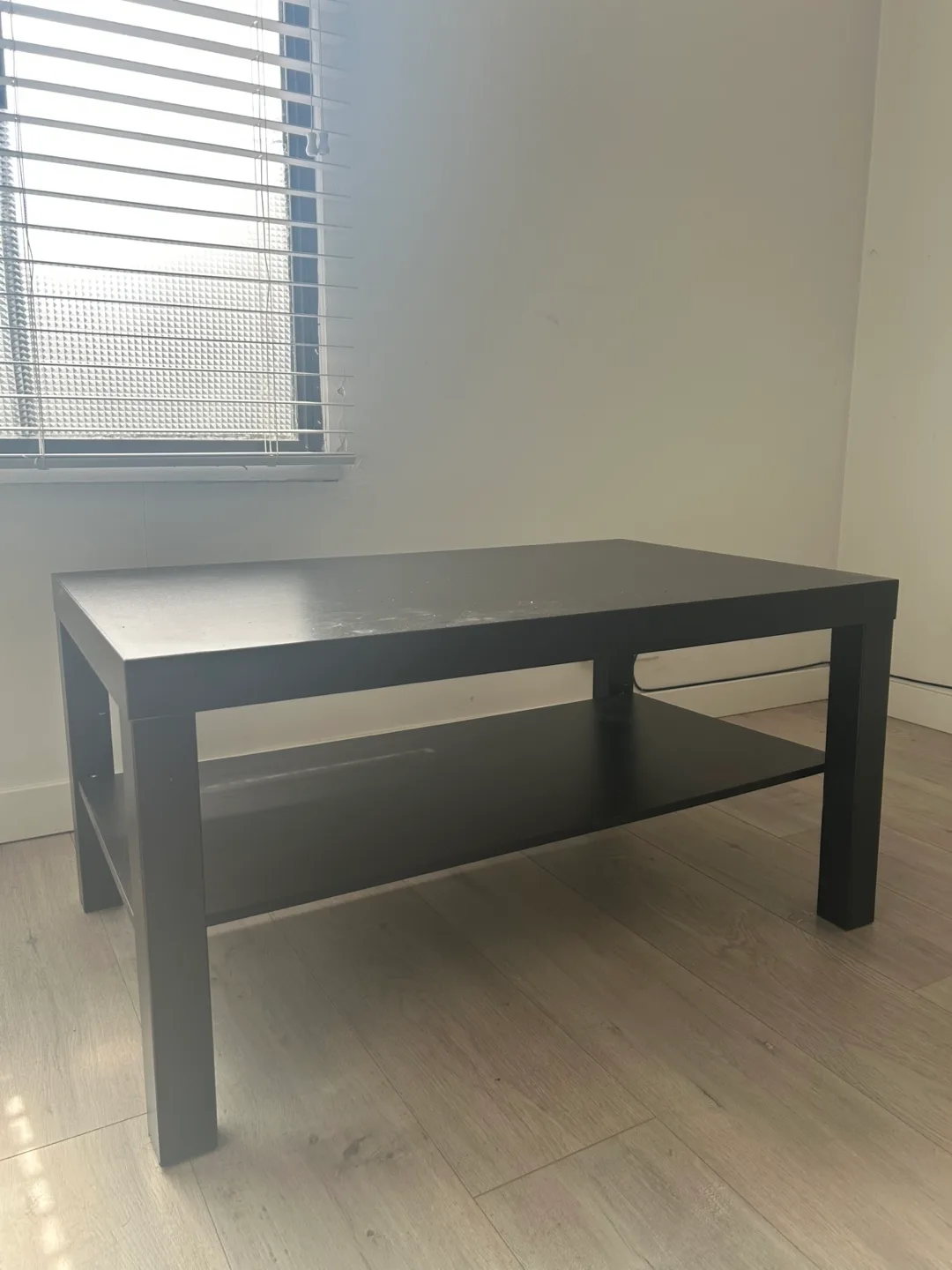 Black Coffee Table with Shelf thumbnail