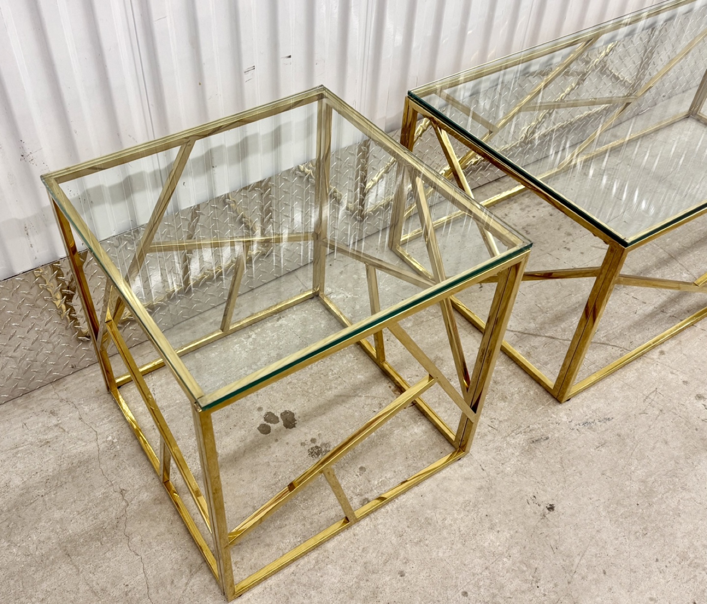 Carole 2 Coffee Table Glass Gold. - photo 3
